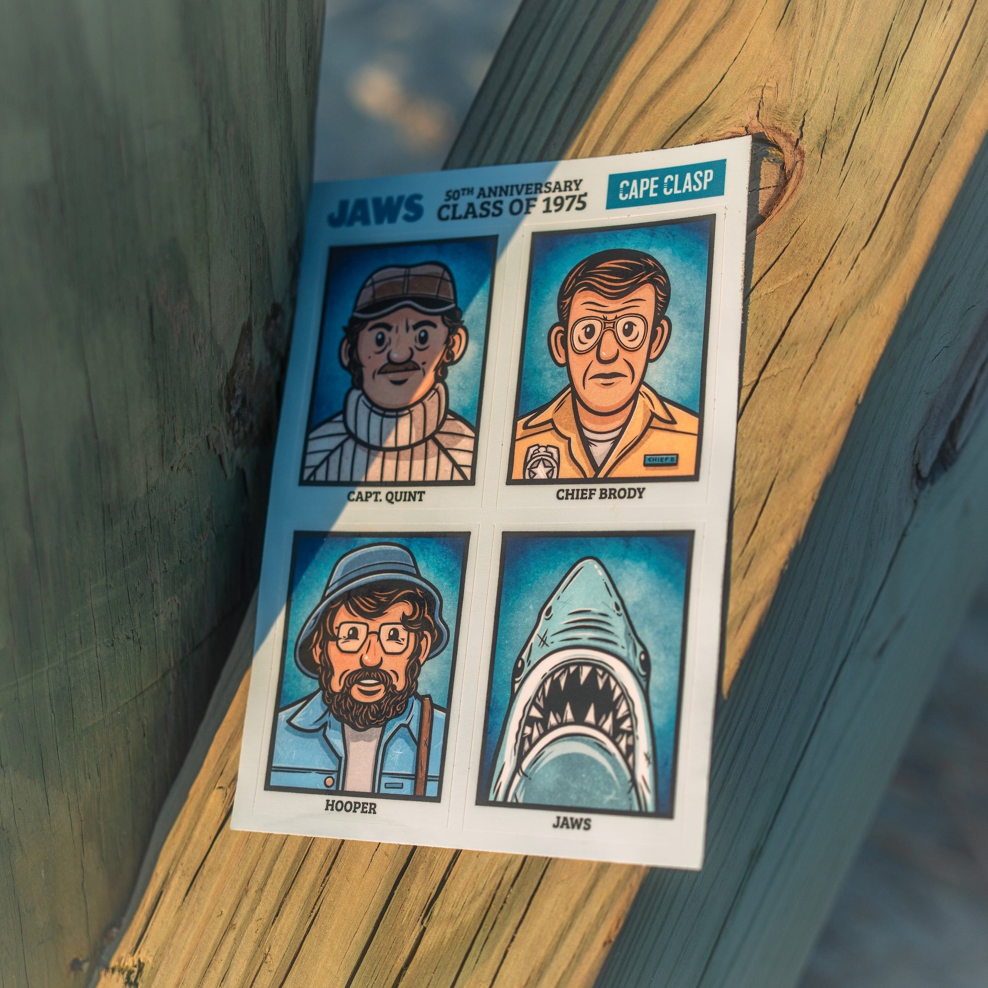 JAWS 50th Anniversary Sticker Sheet – Class of 1975 Edition