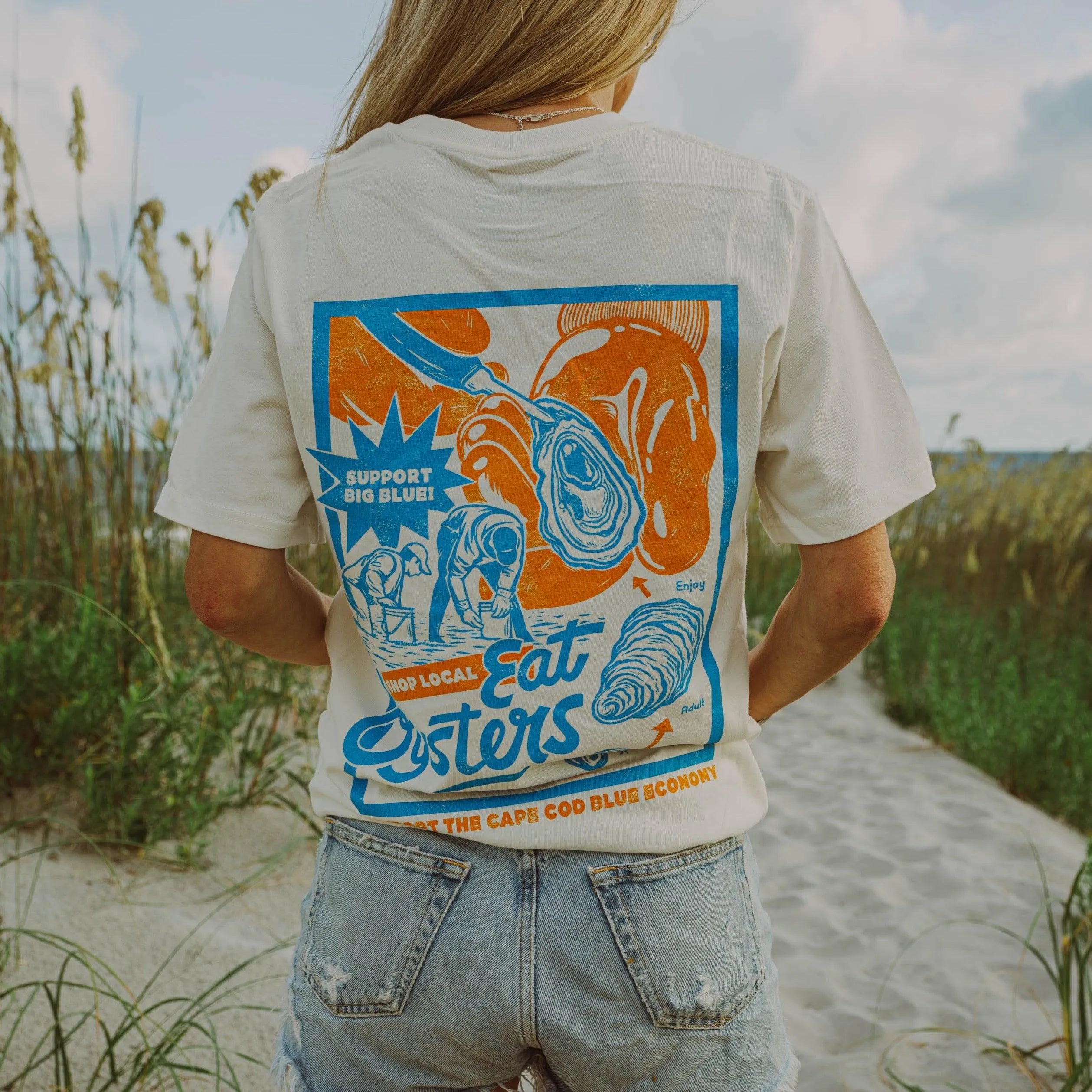 Support Big Blue Tee - Cape Clasp