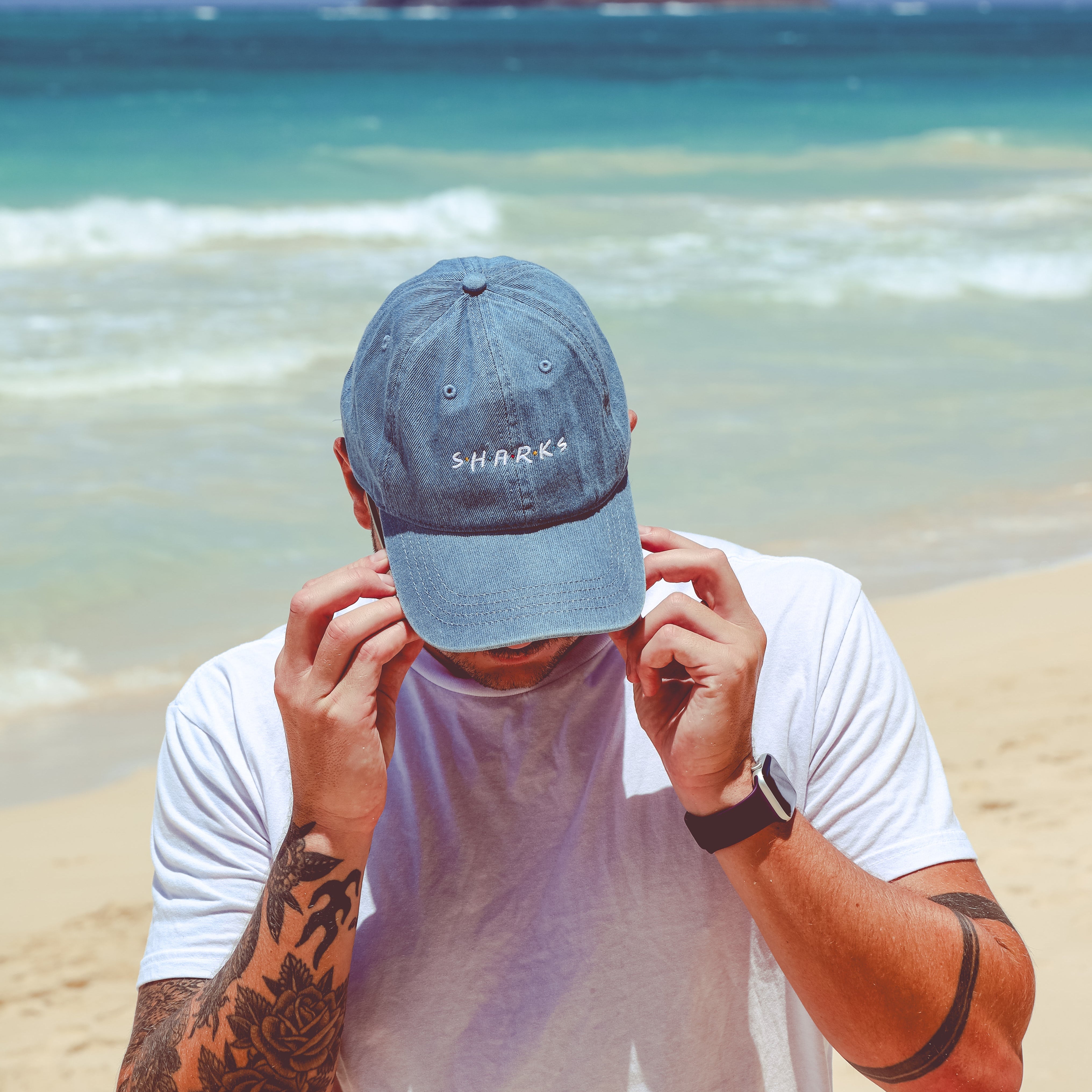 Sharks are Friends Denim Hat