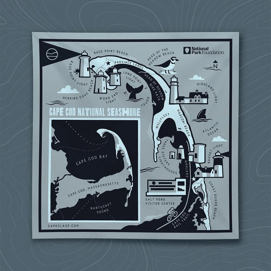 Cape Cod National Seashore Bandana - Cape Clasp