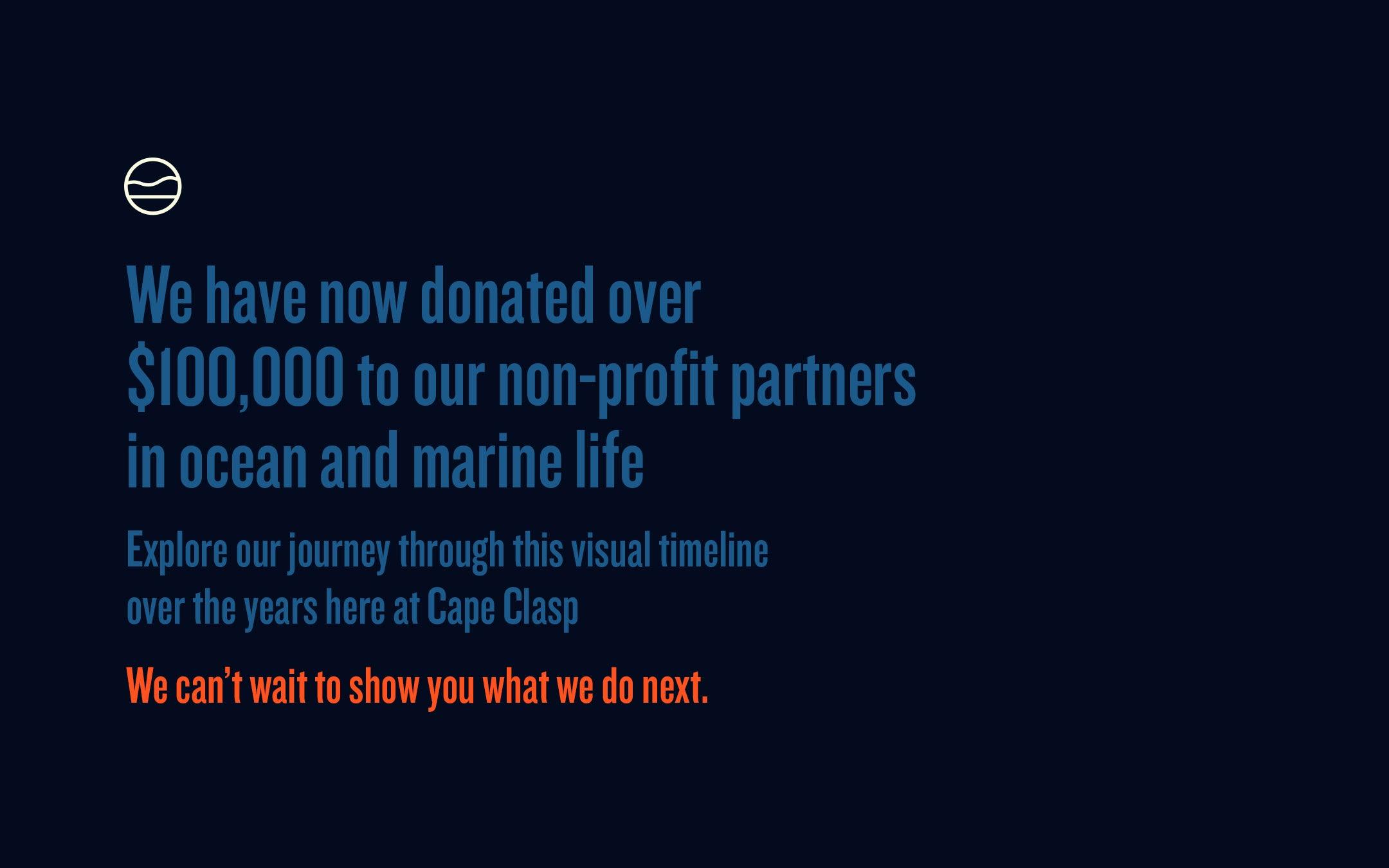 OUR JOURNEY TO $100k IN DONATIONS - Cape Clasp
