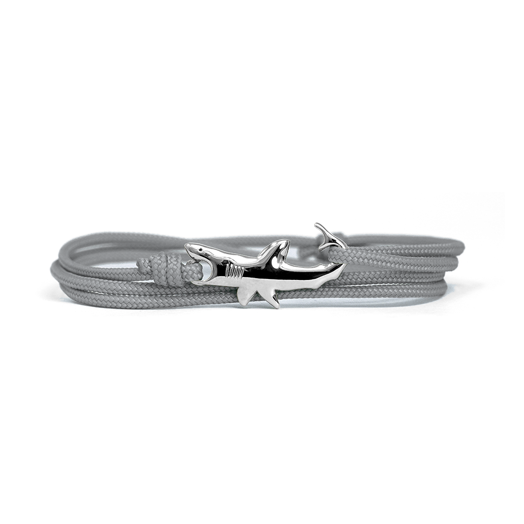 Great White Shark Bracelet — Gray Gull — Silver