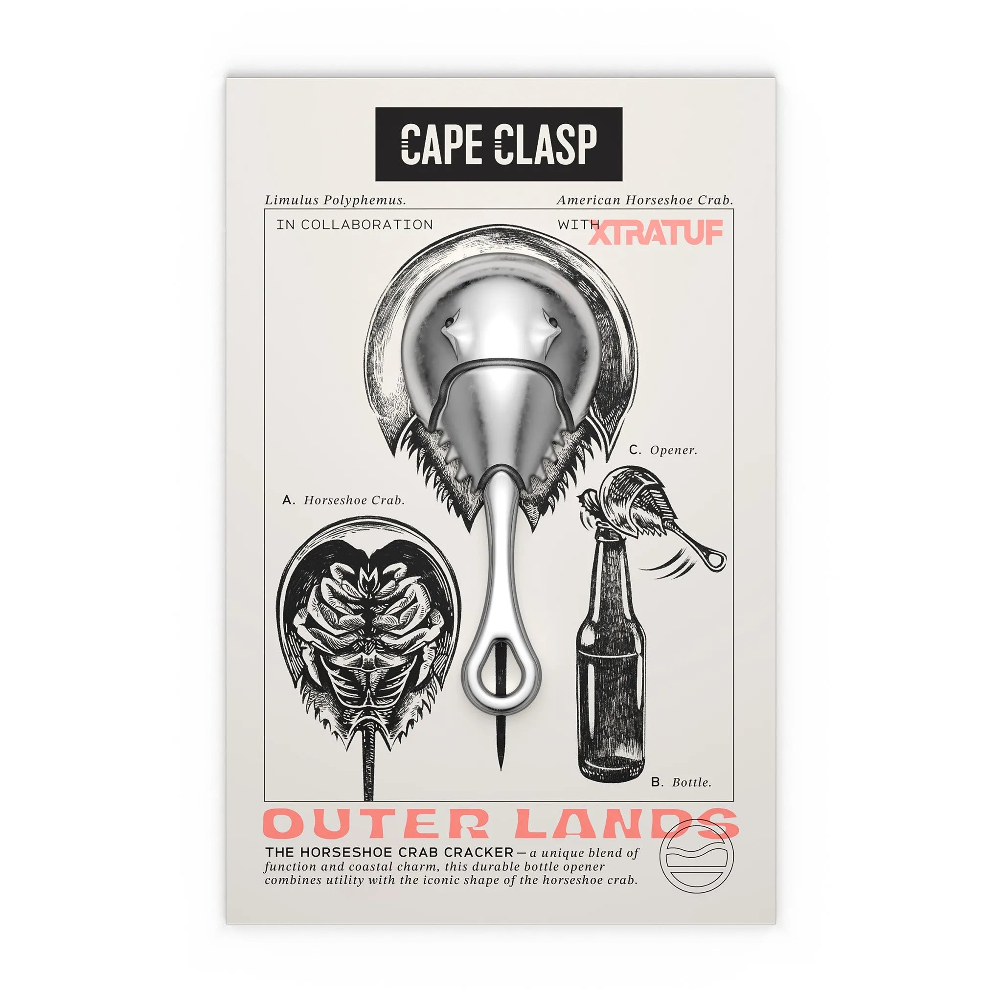 Horseshoe Crab Cracker Keychain Bottle Opener – Cape Clasp
