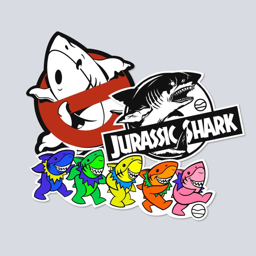 Sticker Bomb Shark Shark Sticker Pack | Cape Clasp - Jewelry For Marine Life Causes