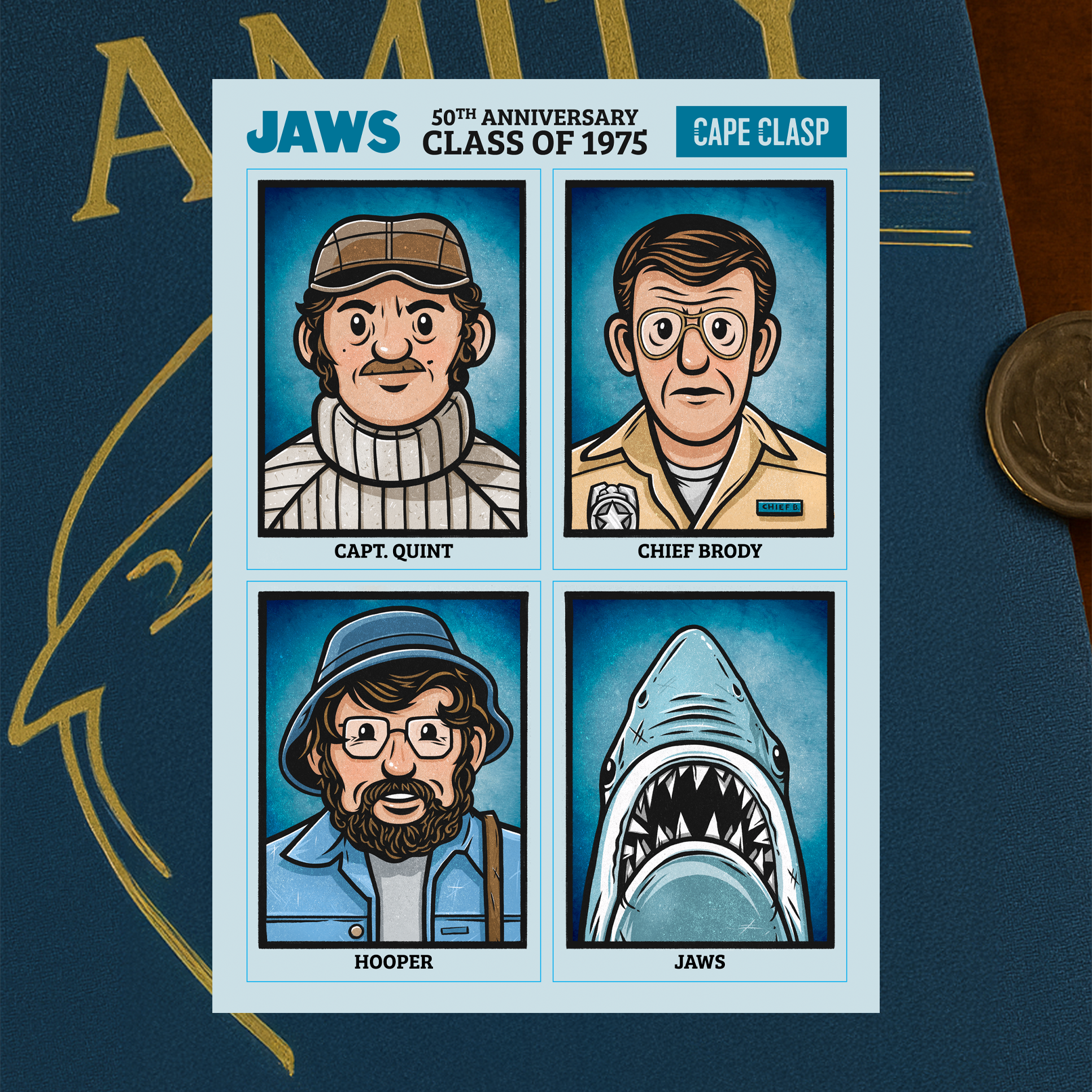 JAWS 50th Anniversary Sticker Sheet – Class of 1975 Edition
