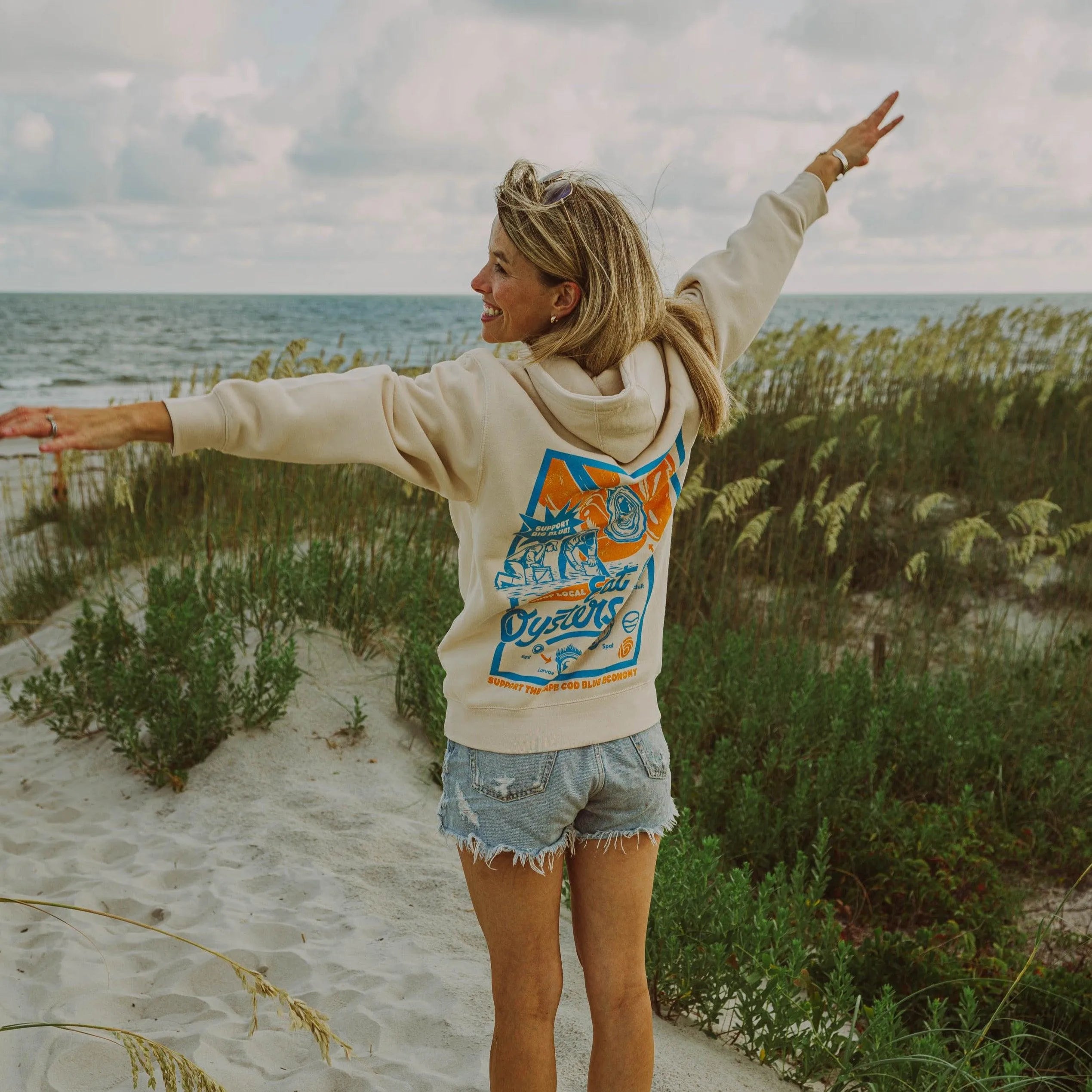 Support Big Blue Hoodie - Cape Clasp