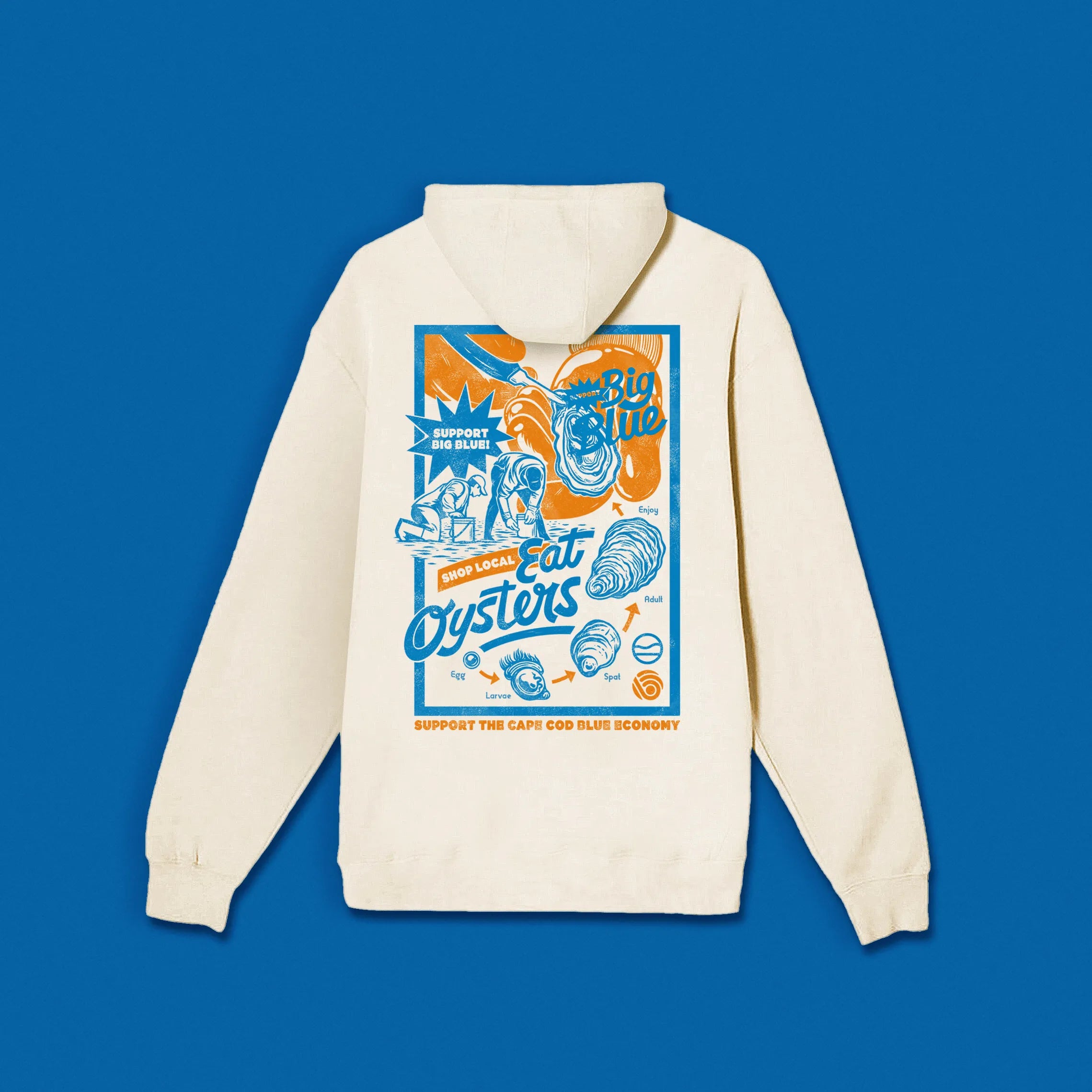 Support Big Blue Hoodie - Cape Clasp