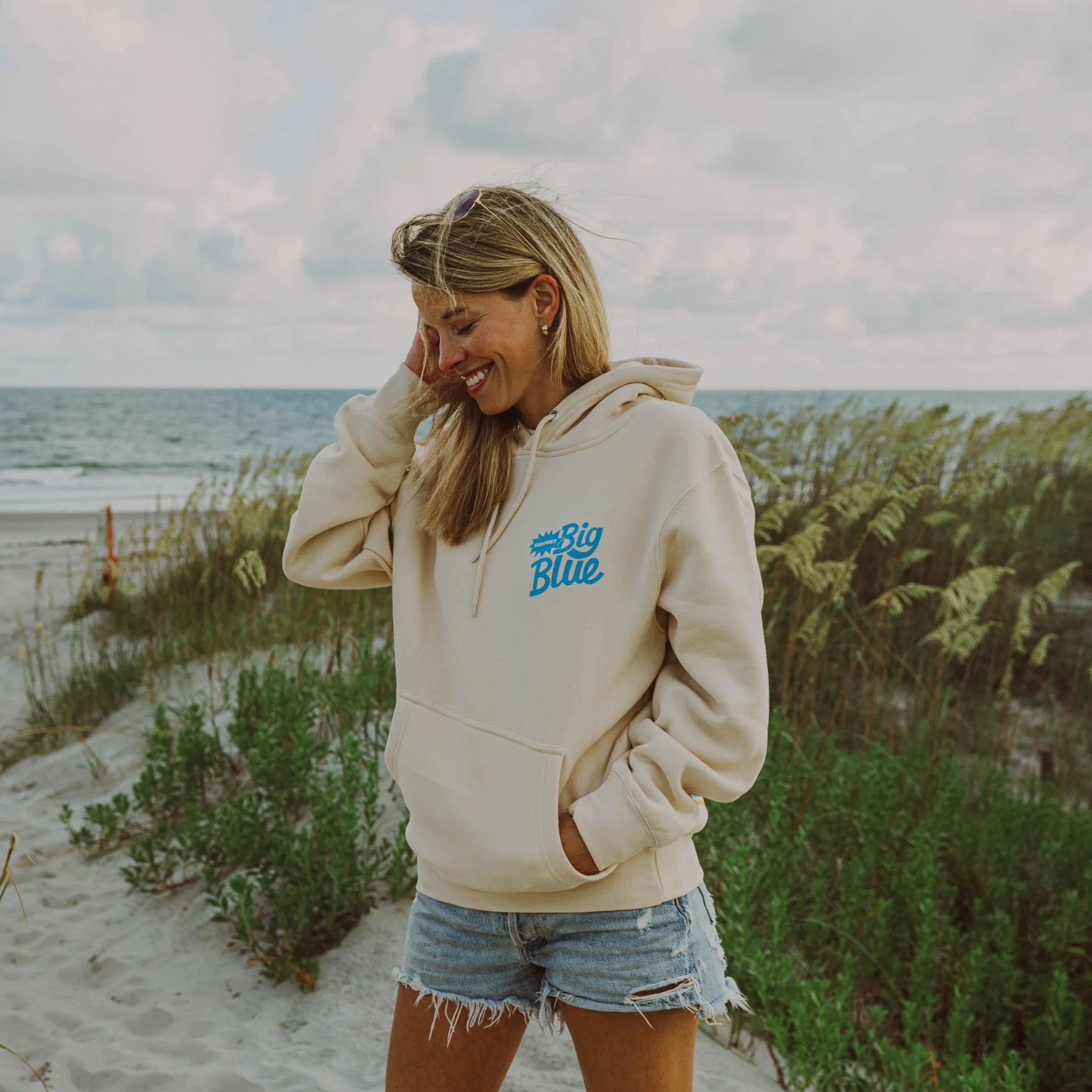 Support Big Blue Hoodie - Cape Clasp