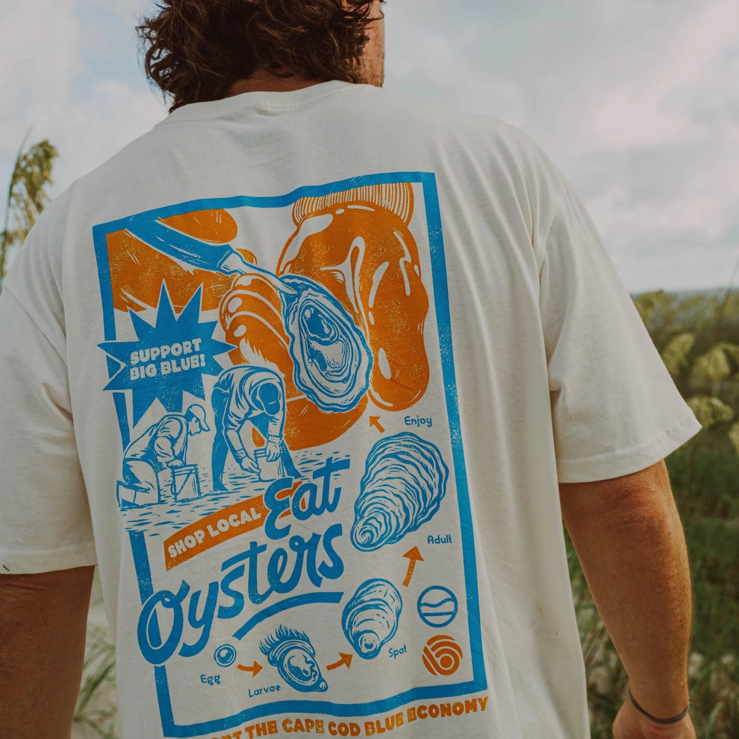 Support Big Blue Tee - Cape Clasp