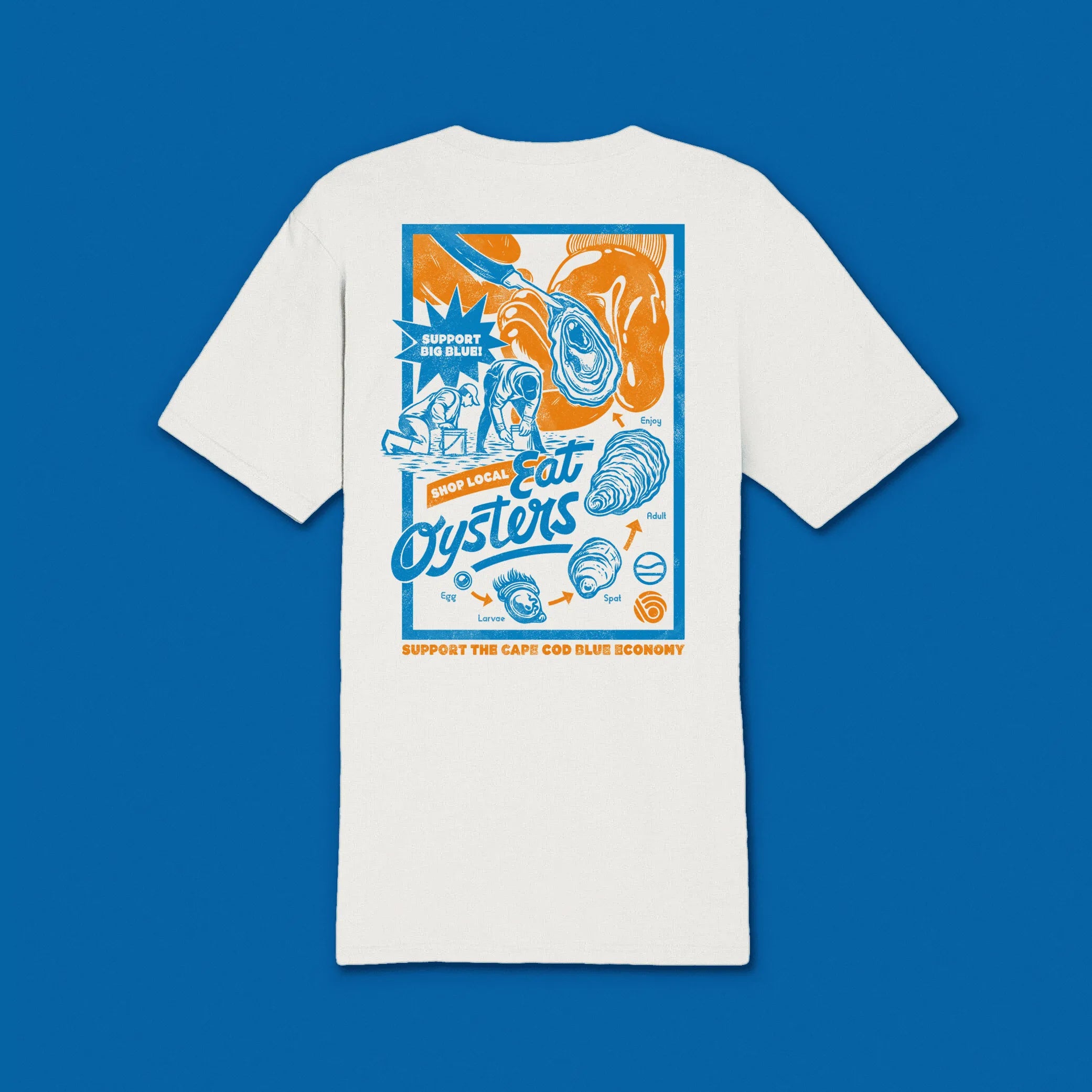 Support Big Blue Tee - Cape Clasp