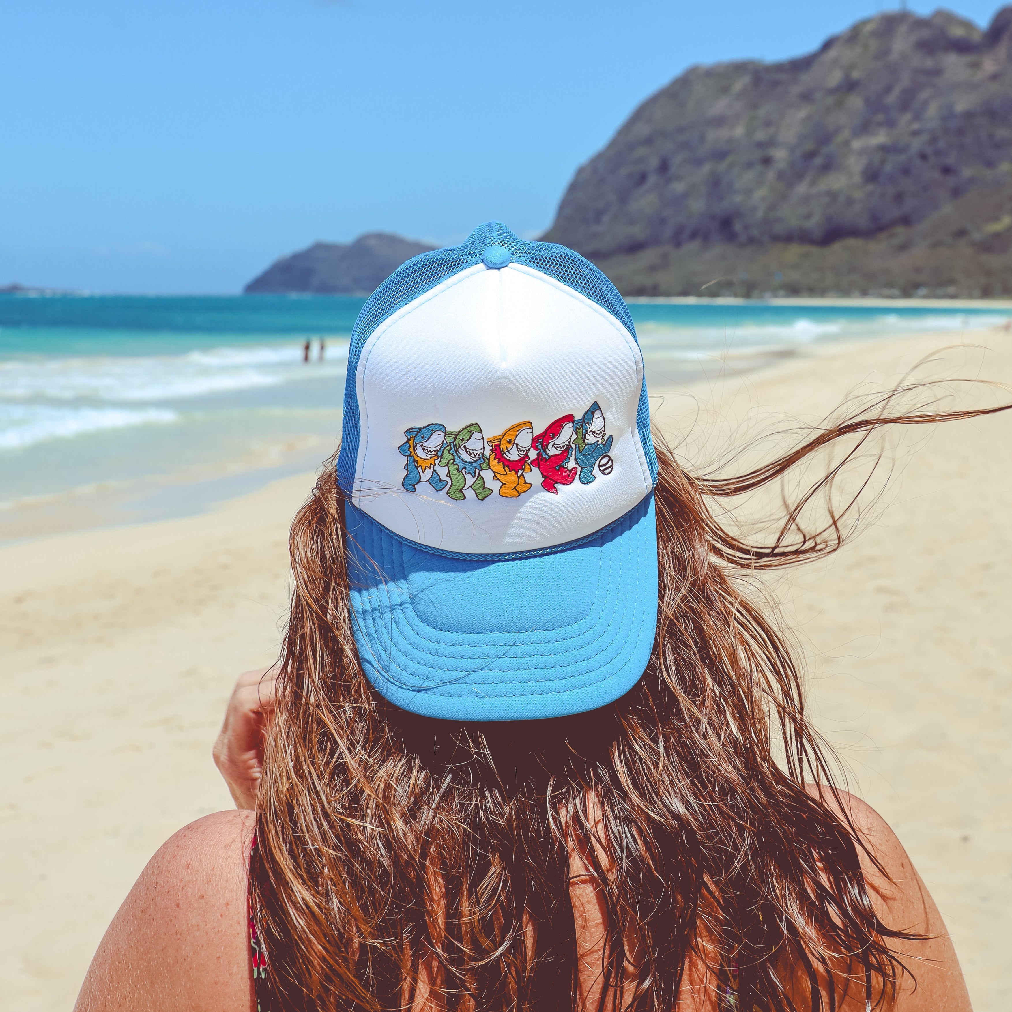 Dancing Sharks Foam Trucker Hat