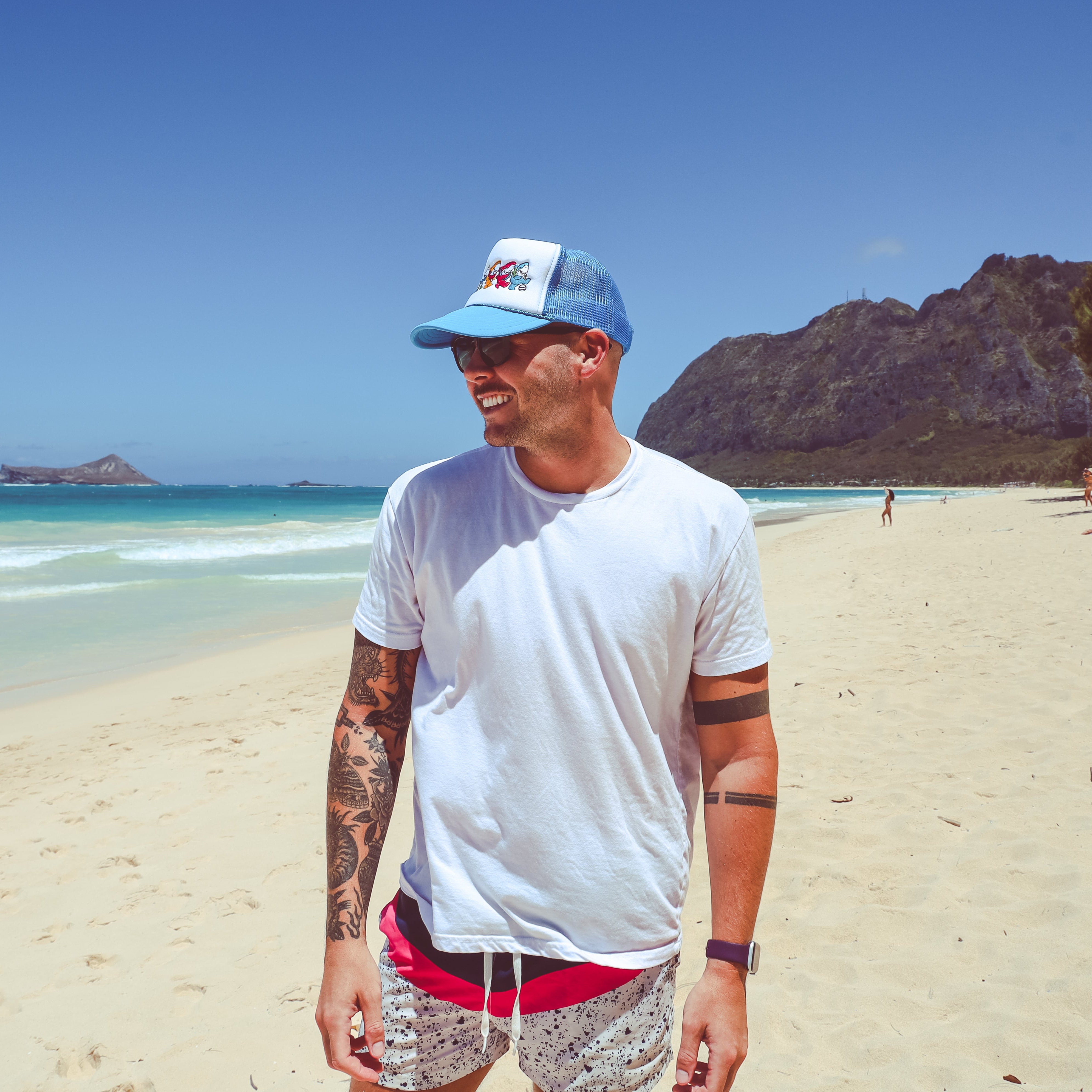 Dancing Sharks Foam Trucker Hat