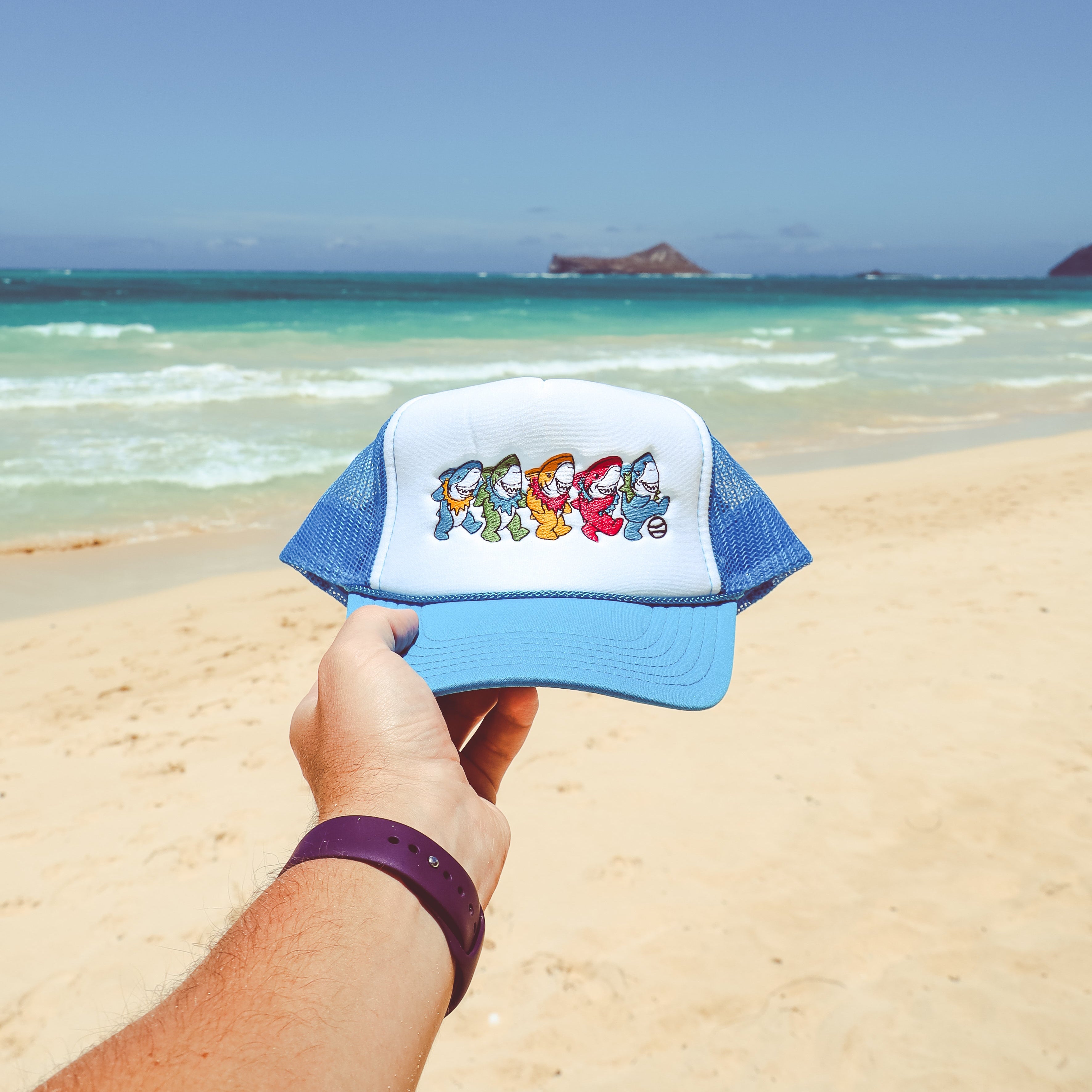 Dancing Sharks Foam Trucker Hat