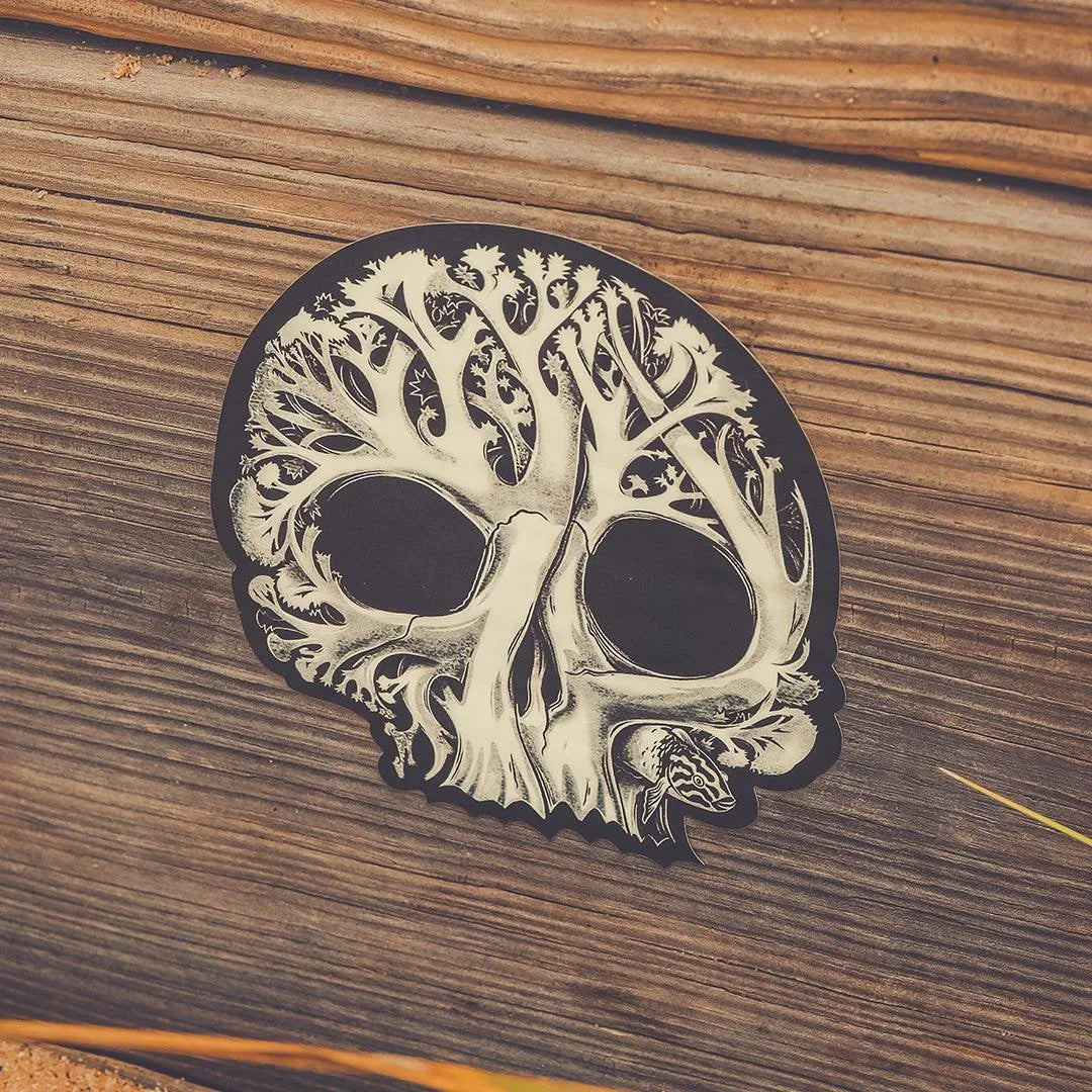 CC X WHOI Coral Skull Sticker - Cape Clasp