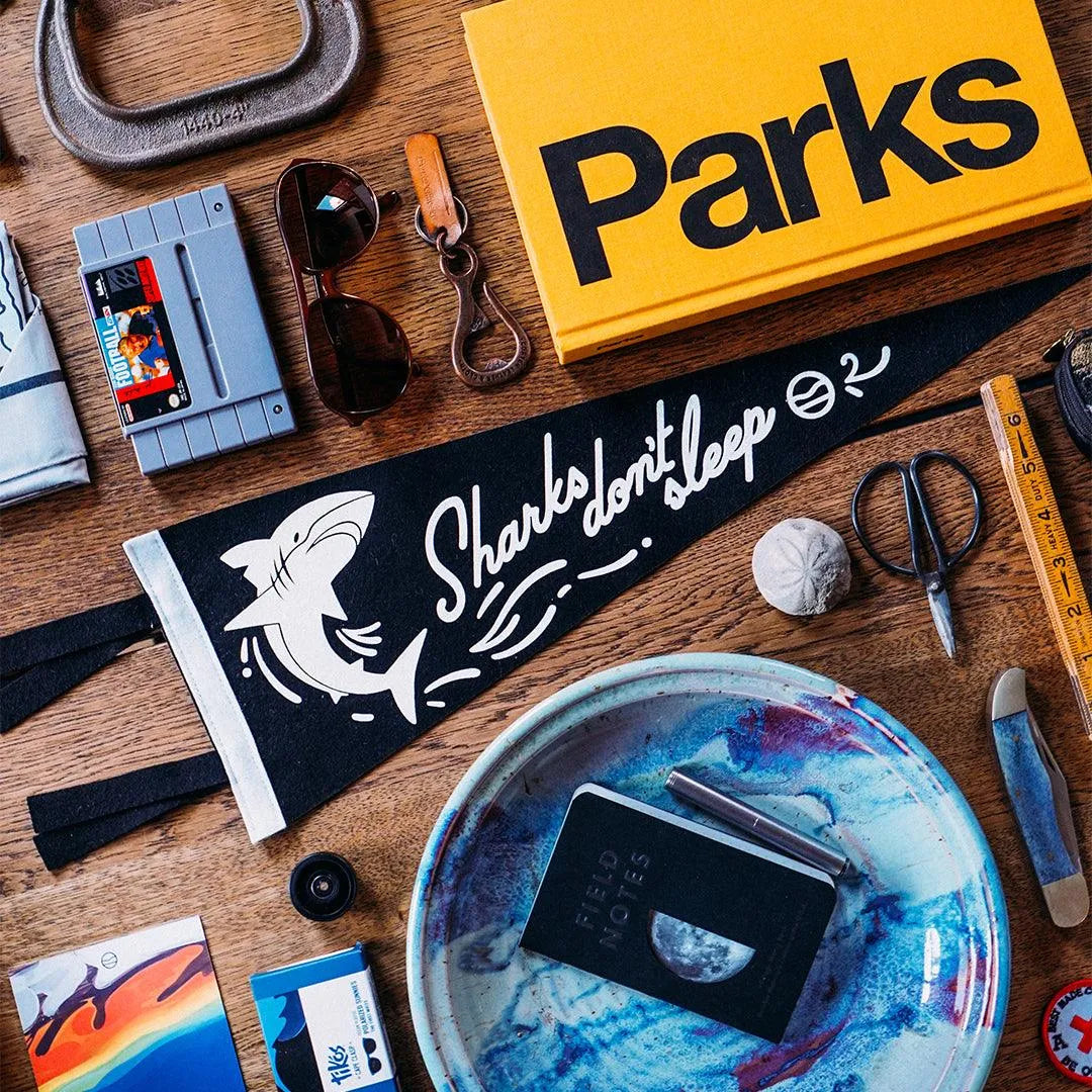 Sharks Don't Sleep Pennant - Cape Clasp